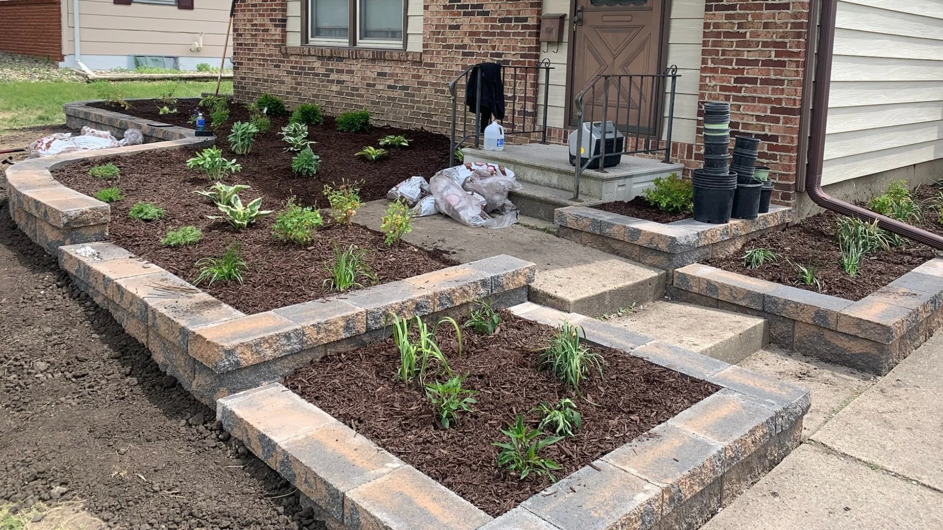 Raised Landscape Bed Project in Johnston, IA