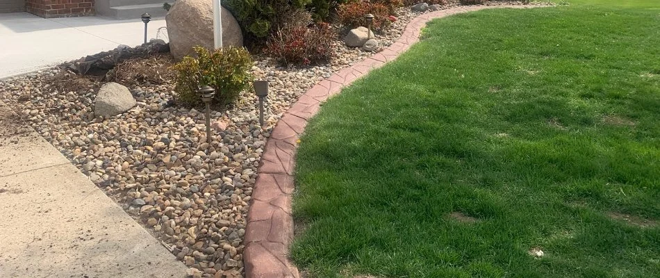 Edging along a landscape bed in Ankeny, IA.